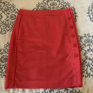 Loft outlet coral pencil skirt. Size 4P